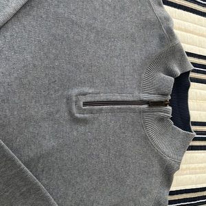 Men’s Jos.A.Bank quarter zip sweater slate blue and navy XXL barely worn